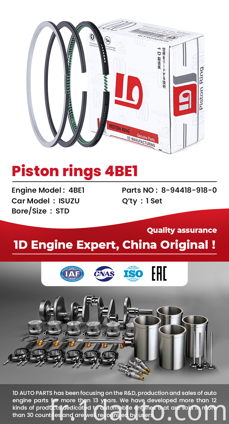 Auto Engine Piston Ring for Isuzu 4BE1 